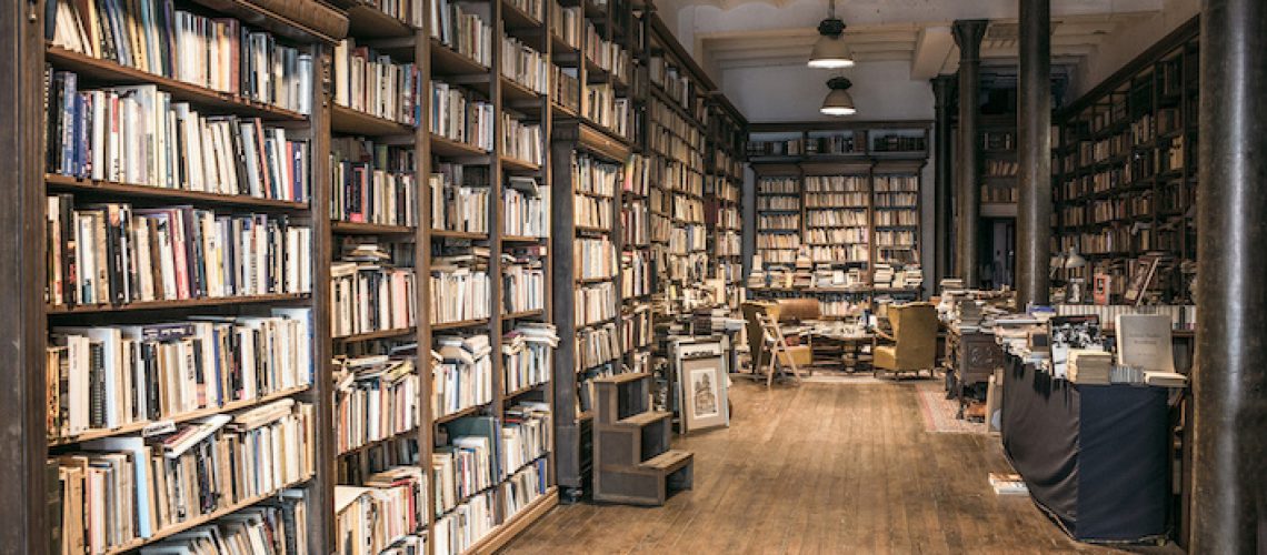 MONTEVIDEO, URUGUAY, OCTOBER 8 - Second-hand bookshop, which is still a lot in the old town, on October 8, 2014 in Montevideo, Uruguay